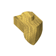 Lego Plate Special 1 x 1 with Vertical Tooth / Pearl Gold