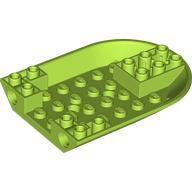 Lego Aircraft Fuselage Curved Forward 6 x 8 Bottom with 2 Pin Holes / Lime