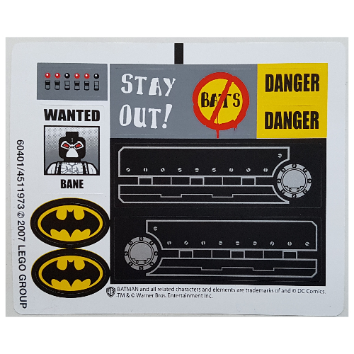 Lego Sticker Sheet for Set 7787-1 / [No Color/Any Color]