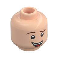 Lego Minifig Head Woody, Raised Eyebrow, Open Mouth Smile / Closed Mouth Smile Print