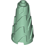 Lego Cone 2 x 2 x 3 Jagged / Sand Green