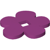Lego Flower, Felt 6 x 6 with Square Hole / Magenta