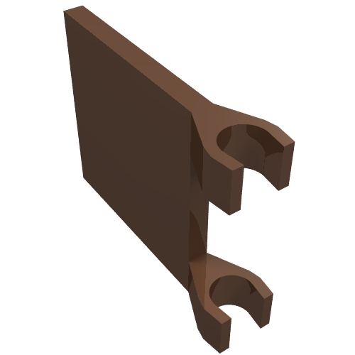 Lego Flag 2 x 2 Square [Thin Clips] / Brown