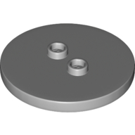 Lego Plate Special Round 4 x 4 with 2 Studs [Plain] / Light Bluish Gray