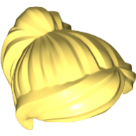 Lego Hair Ponytail and Swept Sideways Fringe / Bright Light Yellow