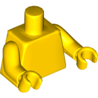 Lego Torso, Yellow Arms and Hands [Plain] / Yellow