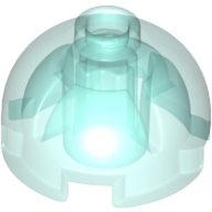 Lego Brick Round 2 x 2 Dome Top, Hollow Stud / Trans-Light Blue