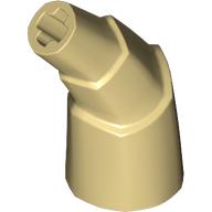 Lego Animal Body Part, Horn Stacked 45 deg. with Axle Connectors / Tan