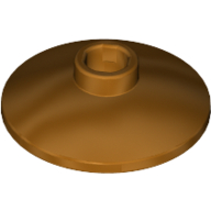 Lego Dish 2 x 2 Inverted [Radar] / Metallic Gold