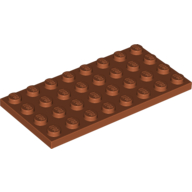 Lego Plate 4 x 8 / Dark Orange