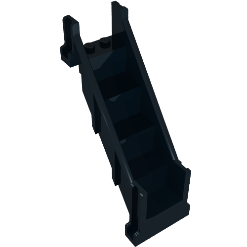 Lego Stairs 4 x 7 x 9 1/3 Straight Enclosed / Black