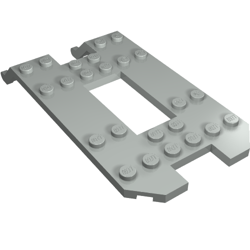 Lego Vehicle Base, Trailer 6 x 12 x 1 1/3 / Light Gray