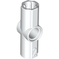 Lego Technic Axle and Pin Connector Angled #2 - 180° / White