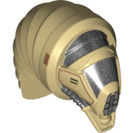 Lego Minifig Head Special, Moloch Print / Tan