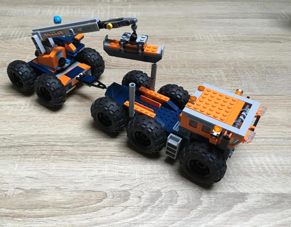 Lego Truck with crane trailer
