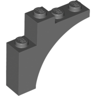 Lego Brick Arch 1 x 4 x 3 / Dark Bluish Gray