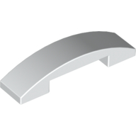 Lego Brick Curved 4 x 1 Double with No Studs / White