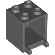 Lego Box 2 x 2 x 2 [Hollow Studs] / Dark Bluish Gray
