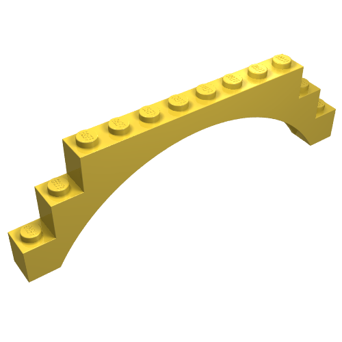 Lego Brick Arch 1 x 12 x 3 / Yellow