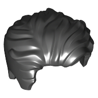 Lego Hair Swept Left Tousled [Plain] / Black