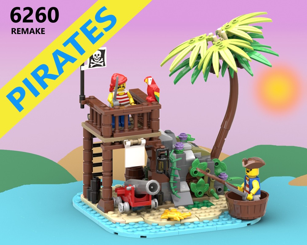 Lego 6260 Shipwreck Island remake