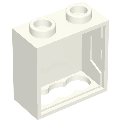 Lego Light Cabinet 2 x 2 with Lamp Holes, 1 x 2 x 1 2/3 (Sign Back)