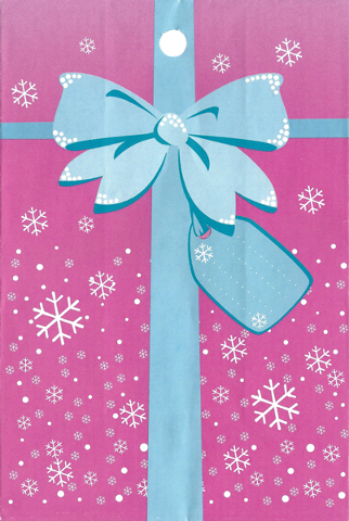 Lego Clikits Party Favor Bag with Snowflakes, Ribbon, and Bow (Gift) Print