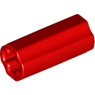 Lego Technic Axle Connector Smooth [with x Hole + Orientation] / Red