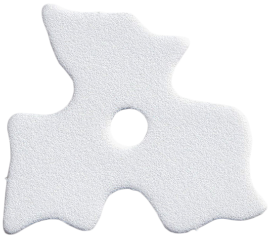 Lego Foam Part for Set 3148 - Scala Part of Bracelet with Hole, Type 1 / White