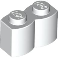 Lego Brick Special 1 x 2 Palisade [aka Log] / White