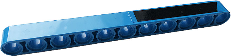 Lego Technic, Liftarm Thick 1 x 11 with Black Stripe Pattern Model Left Side (Sticker) - Set 42083