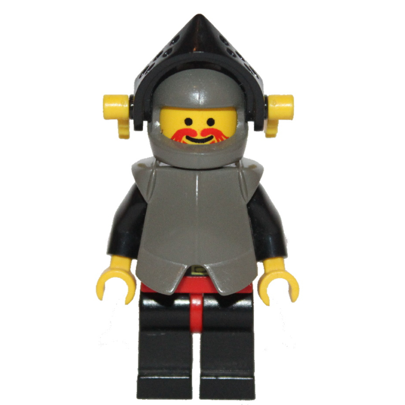 Lego Knight (Breastplate on Black) - Black Legs, Armor, Yellow Dragon Plume