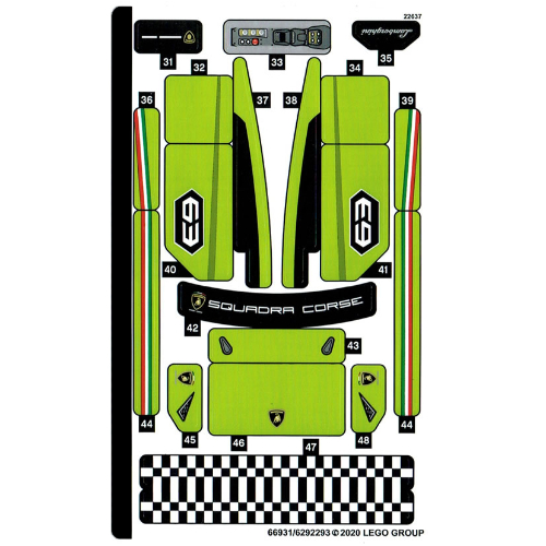 Lego Sticker Sheet for Set 76899-1 / [No Color/Any Color]