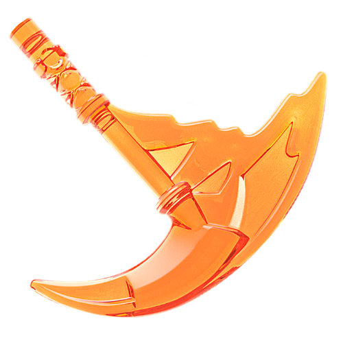 Lego Weapon Sickle with Trailing Effect / Trans-Orange