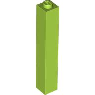 Lego Brick 1 x 1 x 5 with Solid Stud / Lime