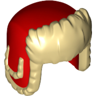 Lego Hat Ushanka with Red Print / Tan