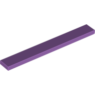 Lego Tile 1 x 8 with Groove / Medium Lavender