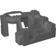 Lego Duplo Baseplate Raised 14 x 16 x 8 with Rock Mountain Zoo Habitat / Dark Bluish Gray