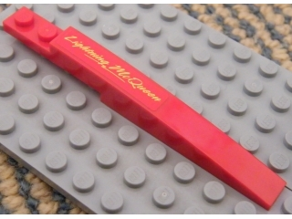 Lego Slope, Curved 10 x 1 with 'Lightning McQueen' Pattern Model Left (Sticker) - Set 8484