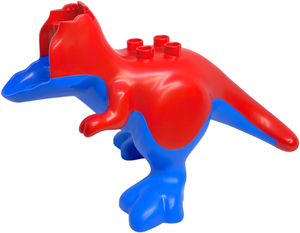Lego Duplo Dinosaur Tyrannosaurus rex Body with Fixed Blue Stomach and Legs / Red