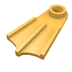 Lego Minifig Footwear Flippers [2 on Sprue] / Orange