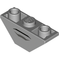 Lego Brick Sloped Inverted 45° 3 x 1 Double with 2 Blocked Open Studs with Black/Dark Bluish Grey Line