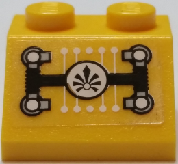 Lego Slope 45 2 x 2 with Control Panel with Circular Chima Logo Pattern (Sticker) - Set 70013