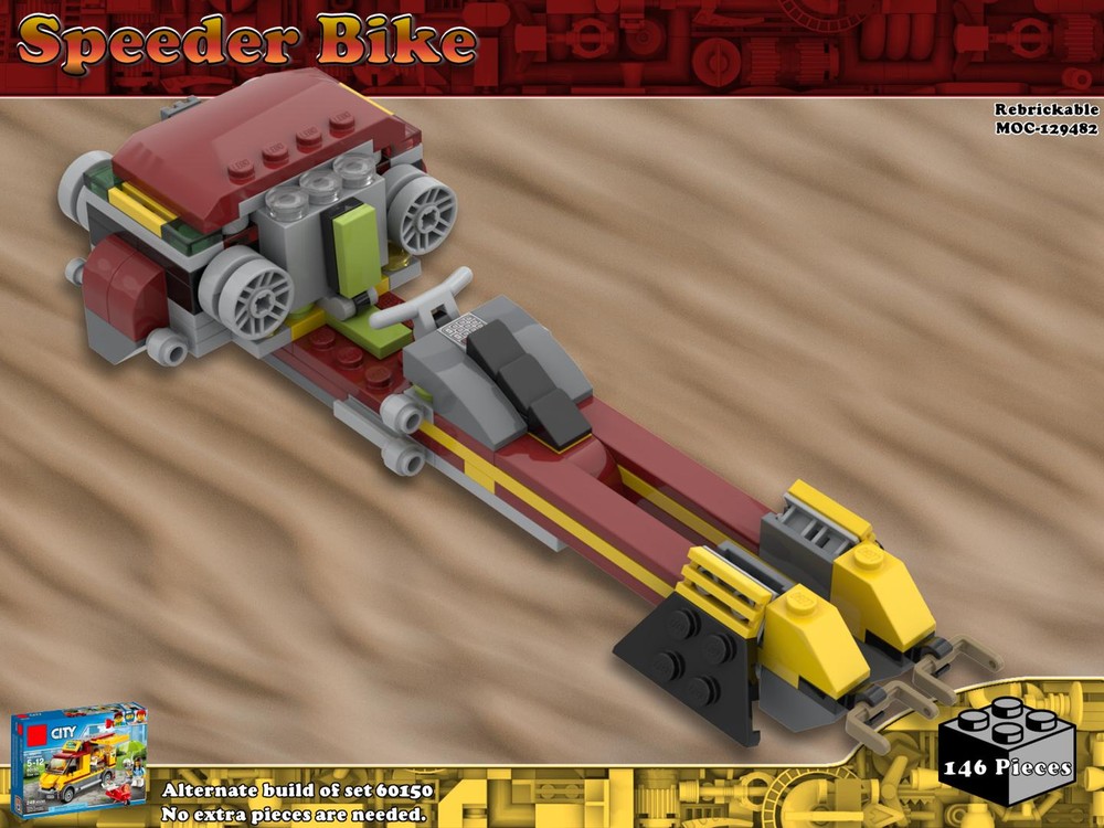 Lego Speeder Bike (Lego City Pizza Van Alt Build)