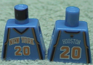 Lego Torso NBA New York Knicks #20 Pattern / Blue