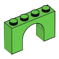 Lego Brick Arch 1 x 4 x 2 / Bright Green