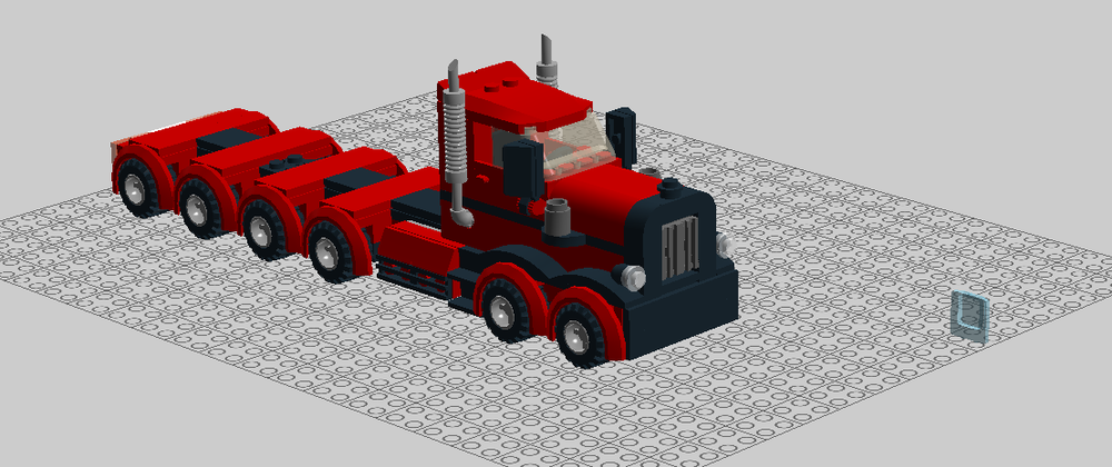Lego Pete 379 Day Cab Twin steer Quadruple rear axles