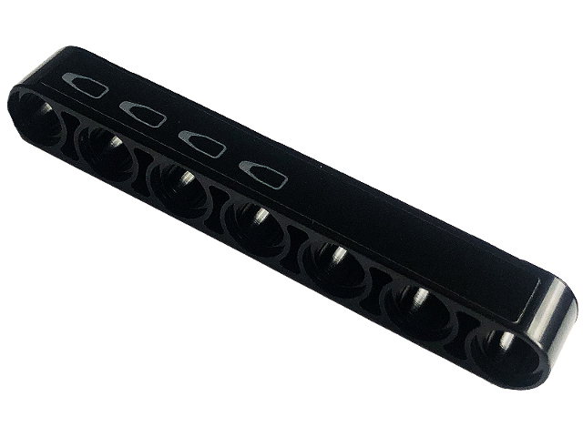 Lego Technic, Liftarm Thick 1 x 7 with Dark Bluish Gray Tread Plate with 4 Holes Pattern Model Left Side (Sticker) - Set 42126