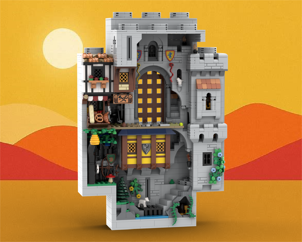 Lego Medieval wall panel