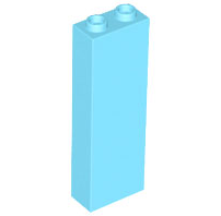 Lego Brick 1 x 2 x 5 / Medium Azure